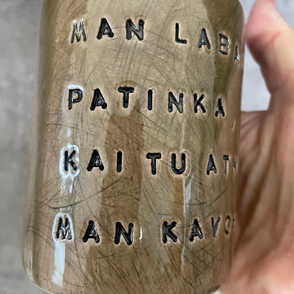 Mug with cute coffee text