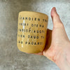 Yellow mug with optimistic text