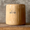 Handmade mug with word AČIŪ