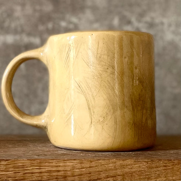 Yellow handmade mug for her