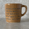 Golden yellow mug with inspirational phrase in Lithuanian